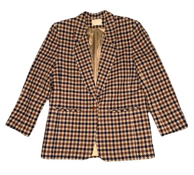 Винтажный женский блейзер 90 футов Pendleton - коричневый темно-коричневый - размер 14 сделано в США - Изображение 1 из 4