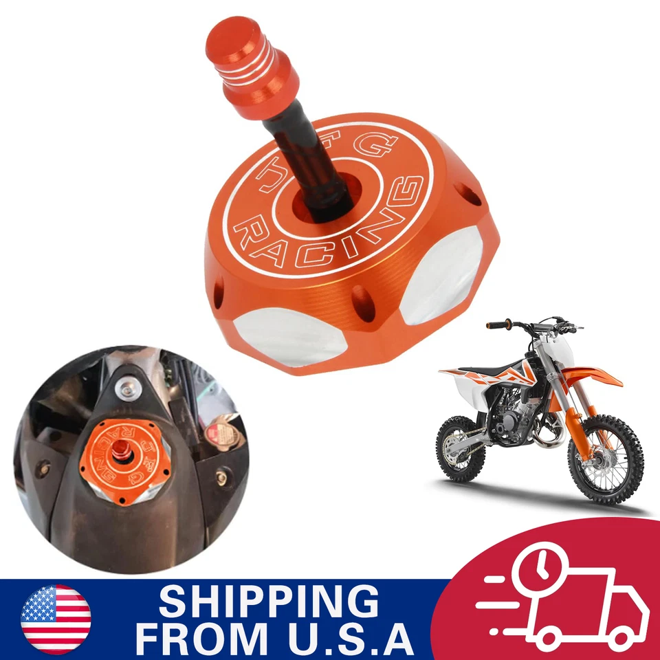 Tampa do tanque de combustível gasolina para EXC RXC MXC SX 50 85 125 200 250 300 400 450 laranja - Imagem 1 de 4
