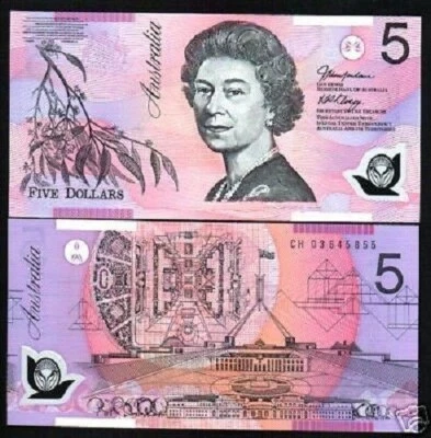 Australia 5 DOLLARS P-57 2008 Queen Elizabeth II England POLYMER Currency NOTE - Image 1 of 4