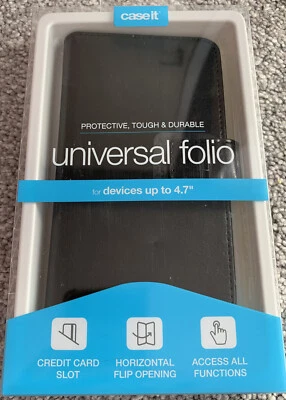 "Funda universal para teléfono Case It negra hasta 4,7""" Foto 1 de 4