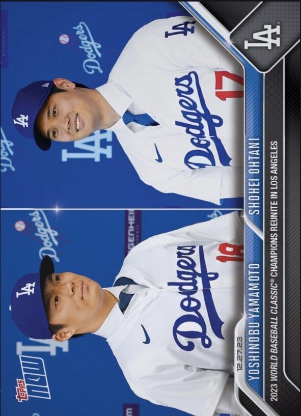 2023 Topps NOW Reunite 12.27.23 YOSHINOBU YAMAMOTO SHOHEI OHTANI Digital - Image 1 of 1