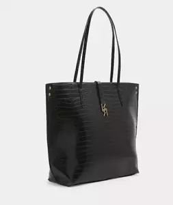 River Island Womens Shopper Bag Black Zip Fastening NEW WITH TAGS - Picture 1 of 6