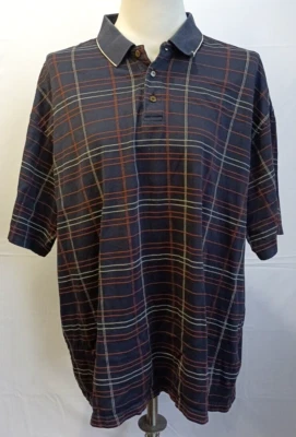 Polo Bolle Golf Años 60 Dos Capas Manga Corta XL Azul con Rayas Naranja/Blanco Foto 1 de 4