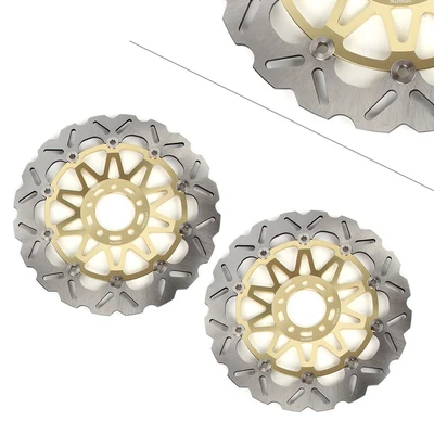 Front Brake Disc Rotors For Kawasaki Ninja ZX9R 1994-97 ZX-9R ZX900 2002-03 Gold — 第 1/4 张图片