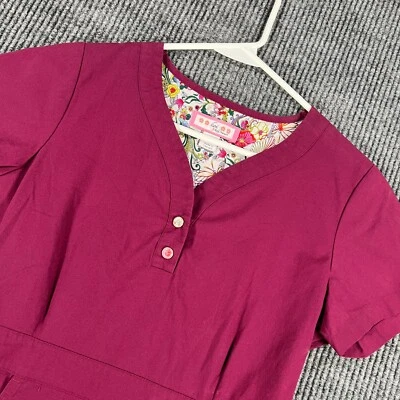 Koi Justine Scrub Top Womens XS Extra Small Purple Short Sleeve V Neck Medical - Image 1 of 4