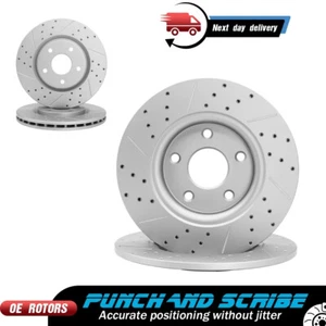 Rotores de freno perforados delanteros y traseros para Dodge Grand Caravan Journey Town & Country - Imagen 1 de 8