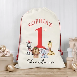 Personalisierter Weihnachtssack | 1. Weihnachtsstrumpf - Safari 1. Weihnachtssack - Bild 1 von 5