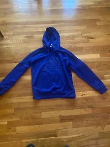Adidas Mens Drawstring Long Sleeve Pullover Royal Blue Hoodie-Medium - New - - Picture 1 of 4