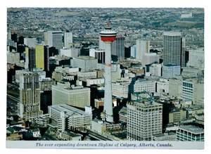 Unposted Postcard Skyline Calgary Tower Alberta Canada 1970's Color Majestic  - Picture 1 of 2
