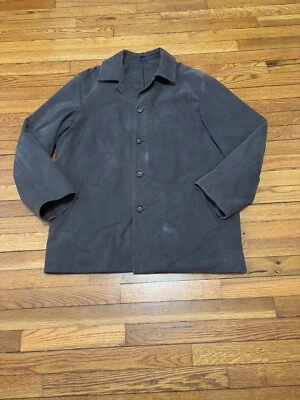 J. Crew мужское платье пальто размер средний серый матовый хлопок саржи тяжелый пальто - Изображение 1 из 4