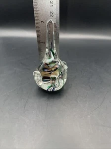 Soporte de anillo de vidrio artístico hecho a mano/peso de papel hecho por vidrio Dimensiones - Imagen 1 de 3