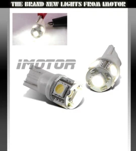 2 X 12V PURE WHITE 5-LED SMD 168/194/T10/W5W DOME MAP INTERIOR LIGHT BULBS LH RH - Picture 1 of 1