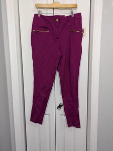 Anne Klein NWT Women's Size 10 Purple Skinny Pants - Picture 1 of 5