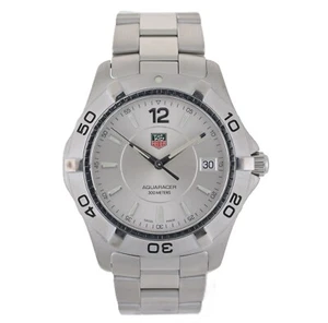TAG Heuer Aquaracer WAF1112 Silver Dial 39mm Herrenuhr - Bild 1 von 11