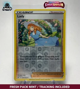 Lady 159/196 Reverse Holo Pokemon TCG: Lost Origin Card MINT SHIPPED TODAY - Picture 1 of 2