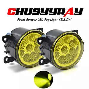 Pair Bumper LED Halo Fog Lights Yellow Amber For 2009 2010-2013 Suzuki Swift - Picture 1 of 11