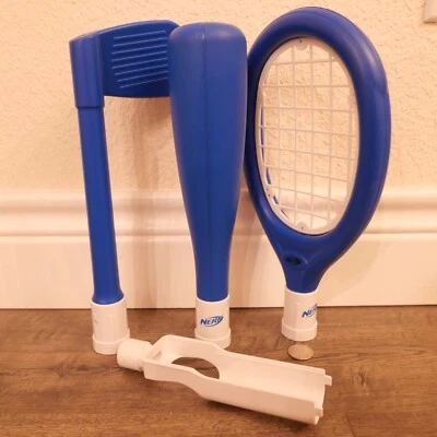 Nintendo Wii & Wii U Genuine NERF Sports Pack RACKET-BAT-GOLF CLUB Dark Blue - Image 1 of 3