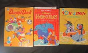 Vintage Coloring Activity Book Lot Of 3 Golden Books, Disney , MGM - Donald Duck - Picture 1 of 3