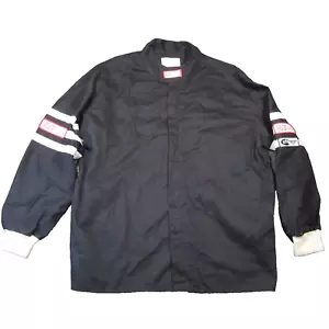 RJS Racing Equipment Jacket Mens XL Black Zip Up Flame Resistant FR-7A USA Made - Picture 1 of 14