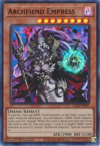 YGO-3x-Near Mint-Archfiend Empress (Red) - LDS3-EN007 - Ultra Rare - 1st Edition - Picture 1 of 1