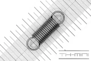 Zug-Feder 2mm Haken Öse 16x53mm 14,2kg Spiral Edel-stahl rostfrei Metall - Picture 1 of 1