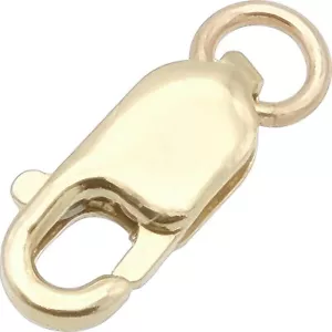 One 14K Solid Yellow Gold Jewelry Lobster Clasp 8.45mm x 3.2mm - Picture 1 of 2