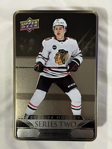 Connor Bedard 2023-24 Upper Deck Series 2 EMPTY TIN NO CARDS Chicago Blackhawks - Bild 1 von 2