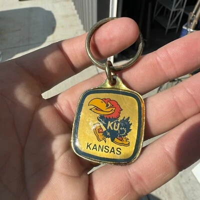 Vintage University Of Kansas Jayhawks Keychain Piece KU RARE Wincraft LN - Изображение 1 из 2