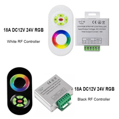 18A RGB LED Strip Controller DC12V 24V RF Wireless Touch Remote Control Dimmer - Image 1 of 4