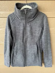 Lululemon Radiant Jacket II Size 8 Cozy Cotton Fleece Gray Heathered - Picture 1 of 4