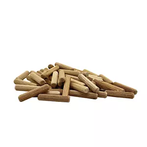 Madera de rinoceronte - 5/16" x 1 1/2" - 50 PK pasador de madera secado al horno, estriado, biselado - Imagen 1 de 6