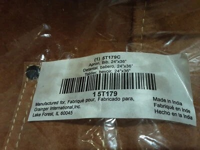 NUEVO DELANTAL BABERO SOLDADURA CONDOR 5T179 CUERO 36" X 24" CON BOLSILLO ENVÍO GRATUITO  Foto 1 de 4