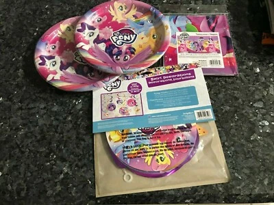 My Little Pony Cumpleaños (1) Decoraciones Remolino (1) Mantel (2) Platos 8 3/4"  Foto 1 de 4