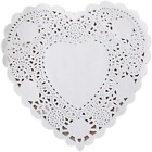 6 Inch Heart White Lace Paper Doilies for Wedding Decoration Valentine'S Day Par