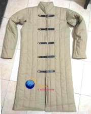 Spesso Colore Gambeson Medievale Imbottito Lunghe Armor