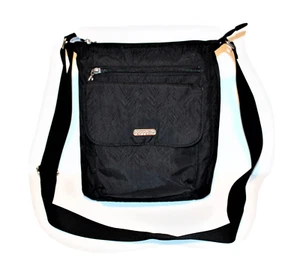 Baggallini Town Umhängetasche verstellbarer Riemen schwarz mit blauem Futter mehrere Taschen - Bild 1 von 12