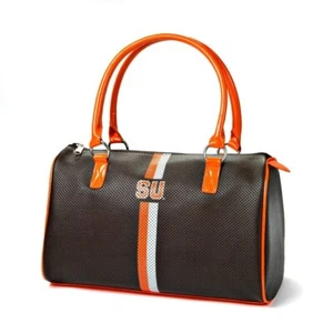 Syracuse University Orange Cuse Satchel Purse Handbag Faux Leather Bag NCAA - Picture 1 of 4