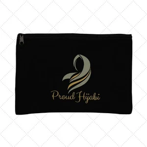 Small Pouch, Makeup Pouch Bag, Pencil, Organizer, Travel Pouch, Black - Picture 1 of 5