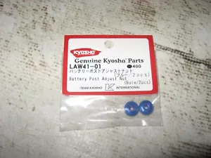 RC Kyosho Spare Parts / Metric Battery Nuts Blue (2) LAW41-01 - Picture 1 of 2