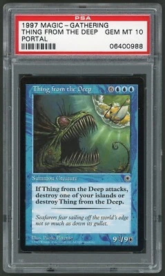 1997 MTG Magic the Gathering Portal Thing from the Deep PSA 10 Gaming Card TCG - Image 1 of 2