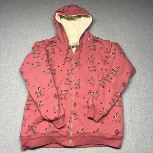 Blue Mountain Horse Pony Hoodie Jacket XL Pink Sherpa Fleece Lined Zip Cowgirl - Picture 1 of 9