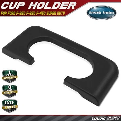 Almohadilla apoyabrazos portavasos negra para consola delantera para Ford F-250 F-350 F-450 Super Duty Foto 1 de 4