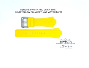 Authentic Invicta pro Diver 23193 Yellow Polyurethane 32mm Watch Band - Picture 1 of 2