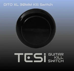 Tesi DITO XL Snap In 30MM Arcade Button Guitar Kill Switch - Black - Picture 1 of 2