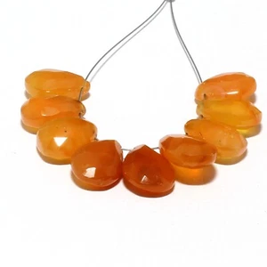 Cuentas de pera facetadas de cornalina briolette naturales sueltas para hacer joyas - Imagen 1 de 3