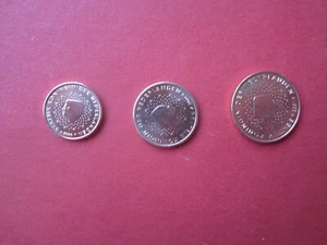 1 , 2, 5 Cent Niederlande 2001 bankfrisch aus Rolle - Bild 1 von 2