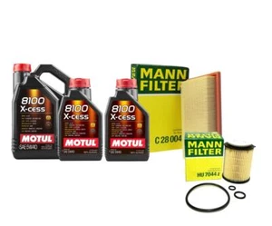 7L Motul 8100 X-CESS 5W40 Mann Filter Motor Air Oil Change Kit X253 GLC300 2.0 - Picture 1 of 1