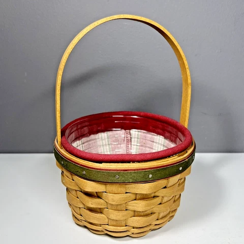 2005 Longaberger Holiday Helper Basket with Protector & Liner Limited Edition Cover