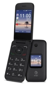 Alcatel SMARTFLIP 4052R 4G LTE AT&T + GSM Unlocked Black Flip Phone Open Box - Picture 1 of 12