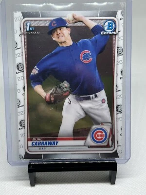 2020 1ST BOWMAN CHROME- BURL CARRAWAY- 1st  Bowman ROOKIE - Image 1 of 2
